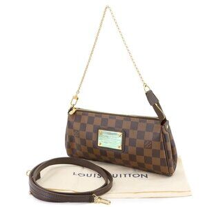 LOUIS VUITTON Damier Eva 2way Hand Shoulder Bag Ebene N55213 90268119